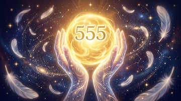 555 angel number meaning - Ethereal Zeniora angel number aesthetic in divine light