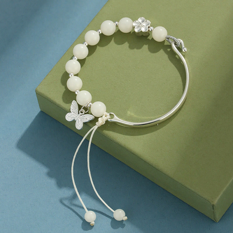 Bodhi Seed Butterfly Lotus Luck Wealth Bracelet Bangle