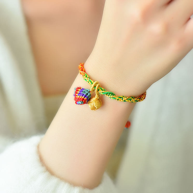 Colorful Rope Luck Handcrafted Zongzi Charm Bracelet