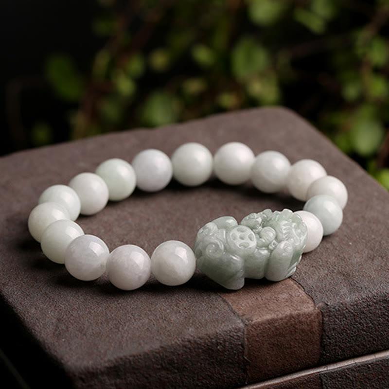 Fengshui Wealth Prosperity Jade PiXiu Luck Bracelet