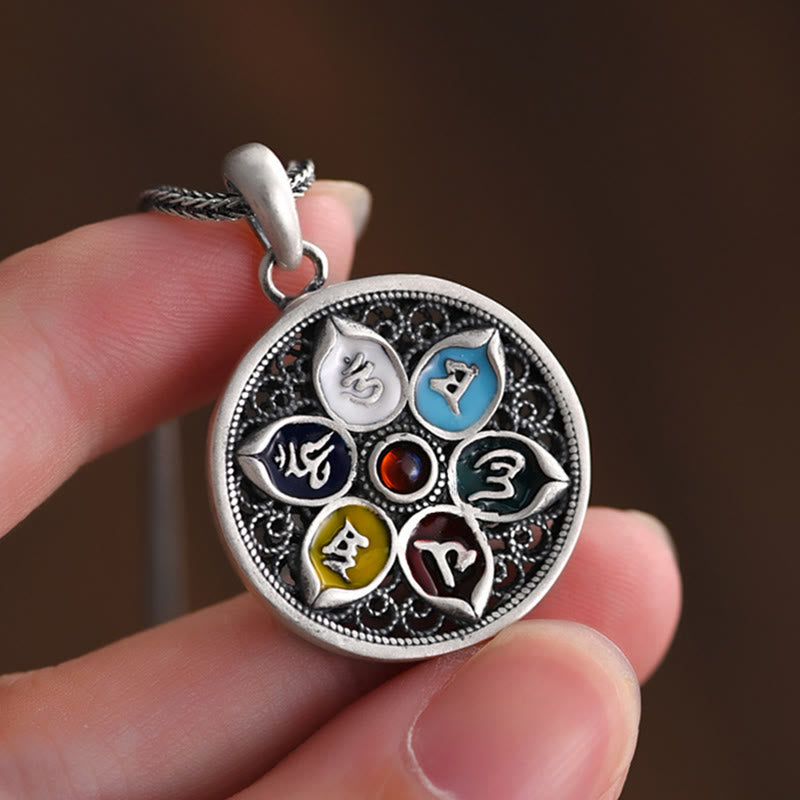 Tibetan Om Mani Padme Hum Purity Necklace Pendant