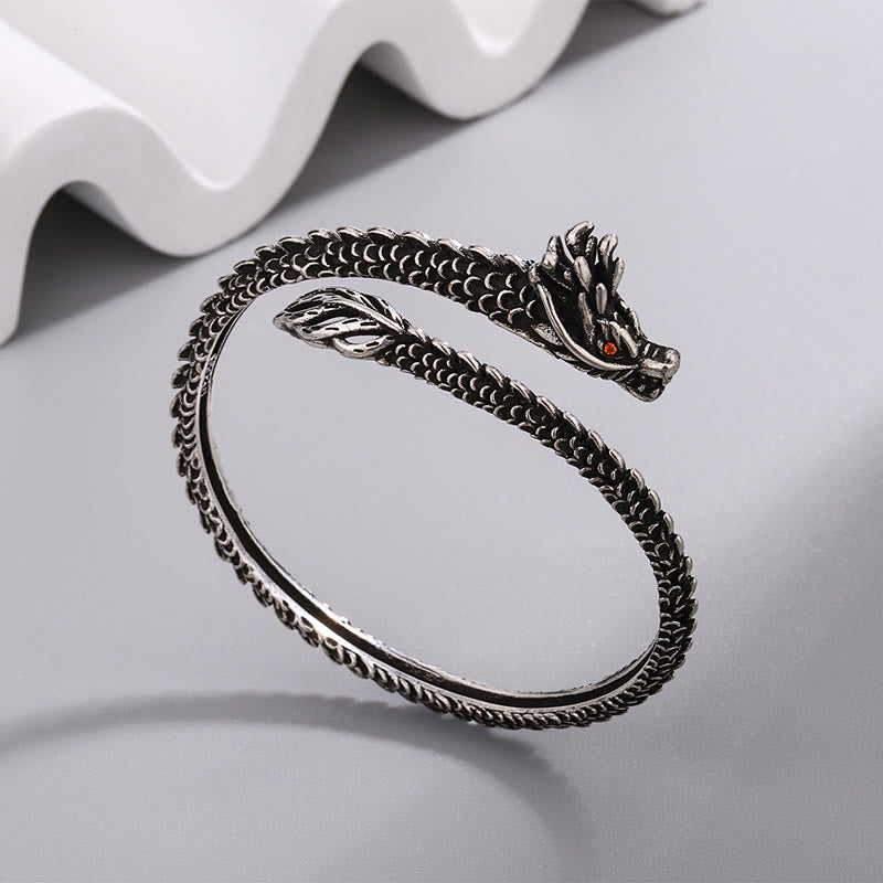 Dragon Scales Pattern Luck Protection Bracelet Bangle