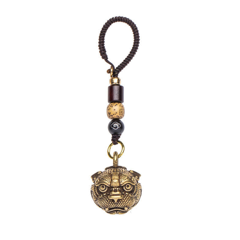 Handmade Brass and Copper Pixiu Energy Conductor Keychain