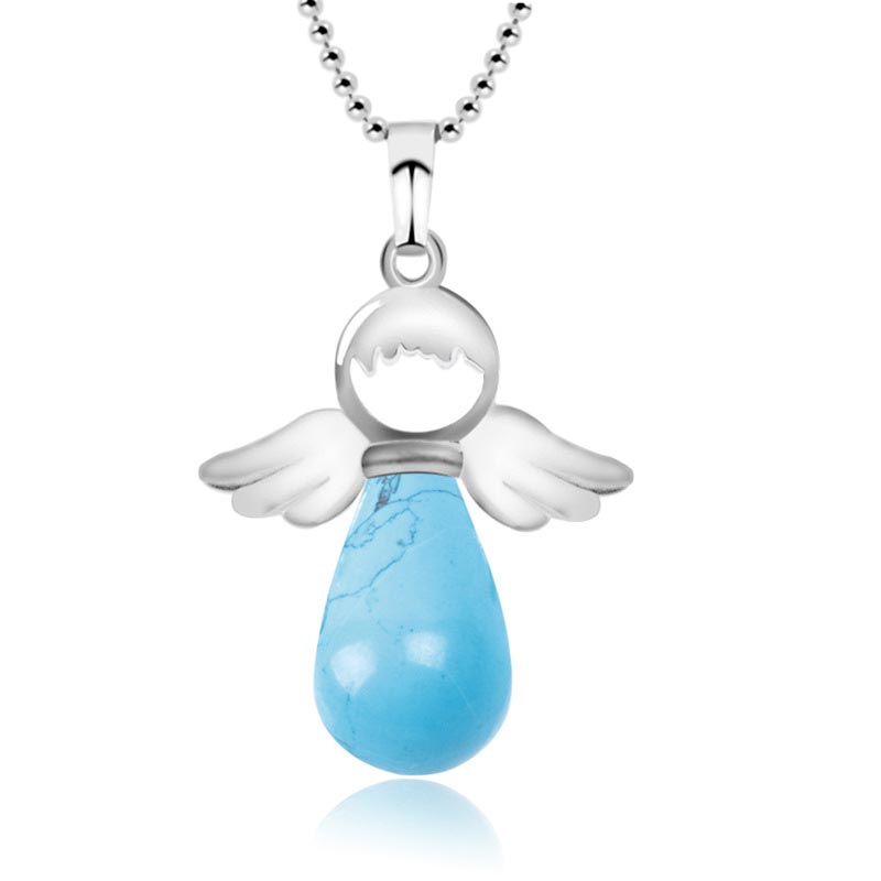 Little Angel Wings Natural Crystal Luck Necklace Pendant (Extra 35% Off | USE CODE: FS35)