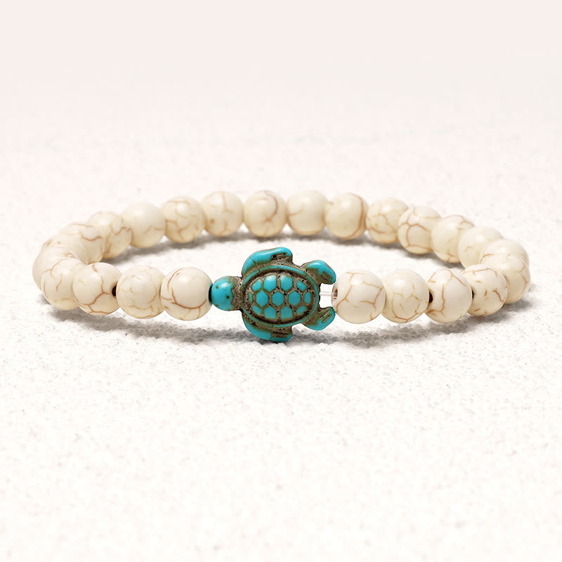 Natural Stone Sea Turtle Turquoise Blessing Bracelet