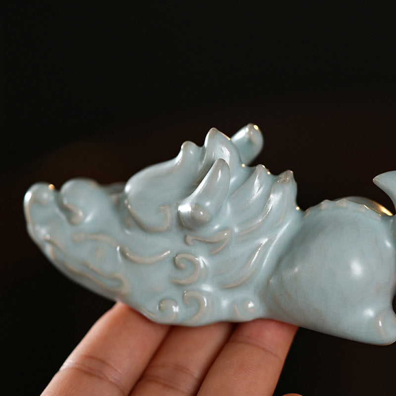 Year Of The Dragon Luck Ceramic Tea Pet Home Figurine Decoration