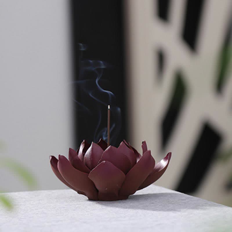 Intricate Tibetan Lotus Motif Incense Burner & Meditation Vessel