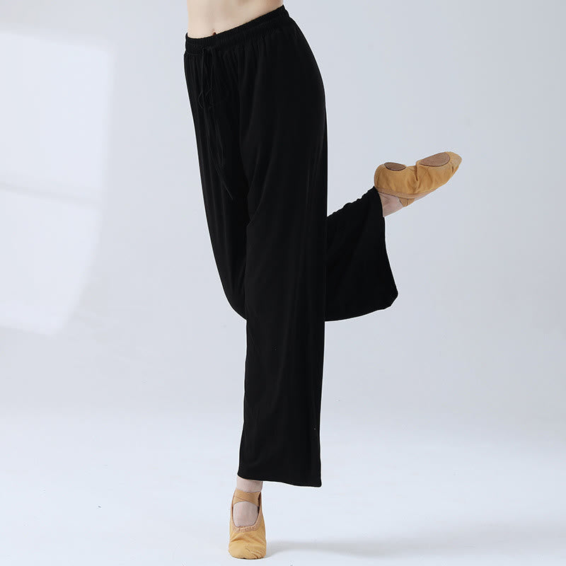 Soft Modal Flowing Wide-Leg Yoga Meditation Pants