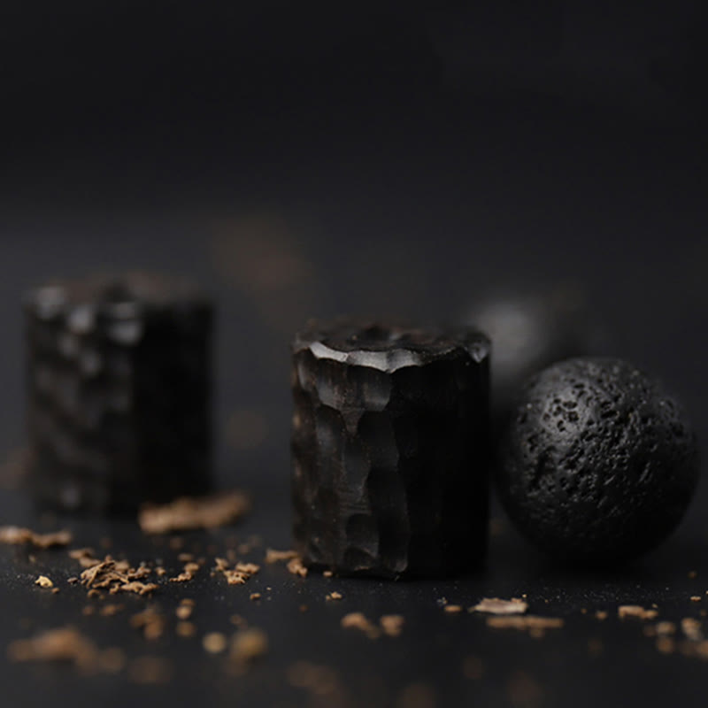 Lava Rock Ebony Wood Tiger Eye Healing Bracelet