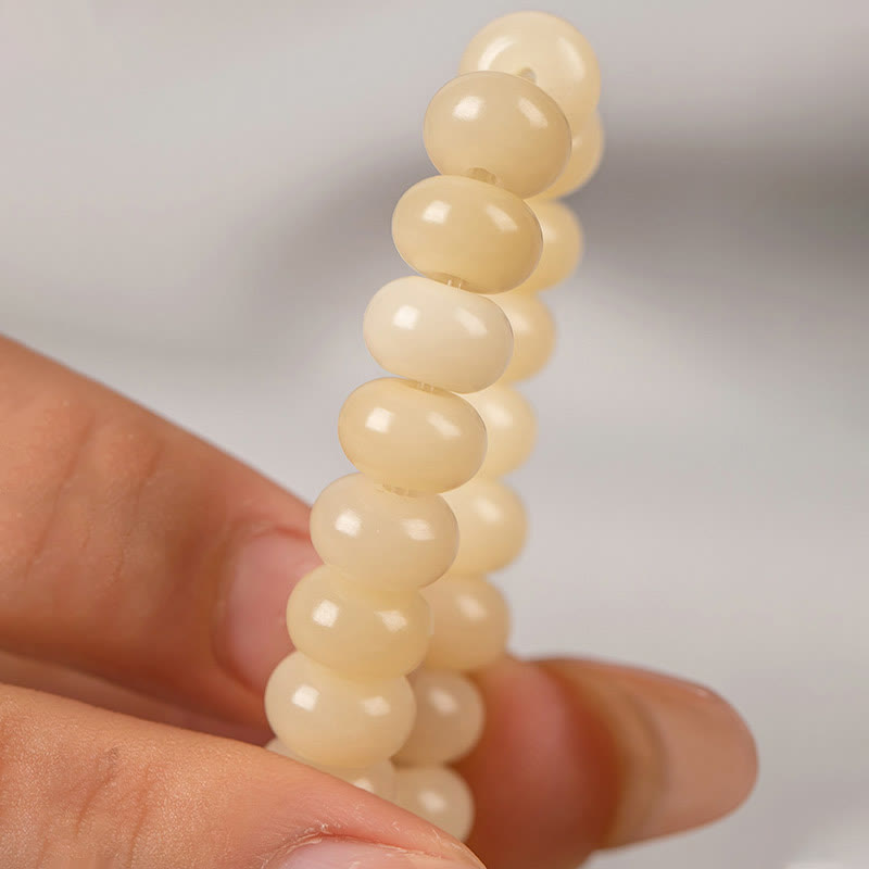Natural Bodhi Seed and Lotus Pod Charm Double Wrap Mindfulness Bracelet
