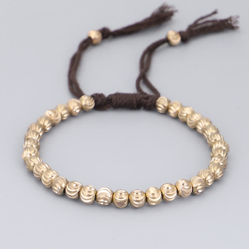 Tibetan Handmade Copper Bead Luck String Bracelet