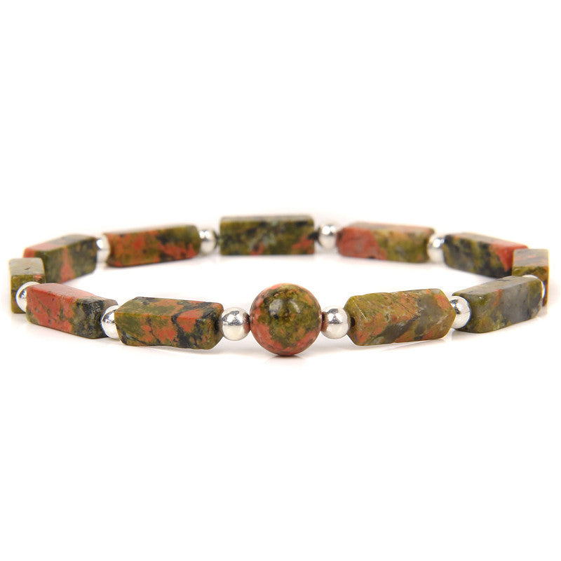Natural Crystal Amethyst Tiger Eye Spiritual Balance Bracelet