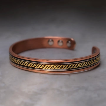 Magnetic Copper Balance Adjustable Cuff Bracelet Bangle Ring