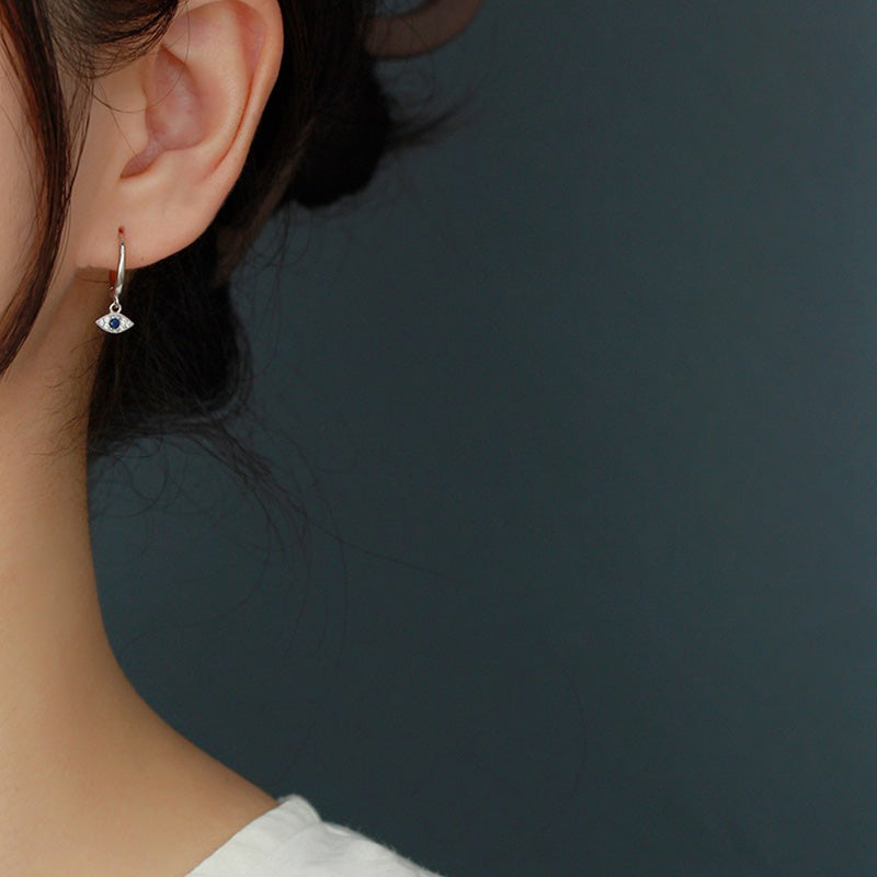 925 Sterling Silver Evil Eye Blessing Protection Stud Earrings