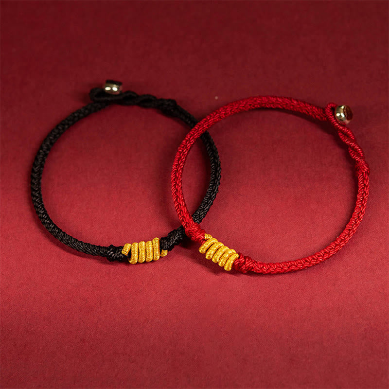 Handcrafted Vajra Knot Red String Braided Cord Bracelet