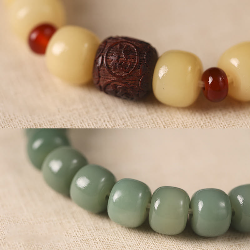 Bodhi Seed Auspicious Cloud Fu Character Bead Peace Bracelet