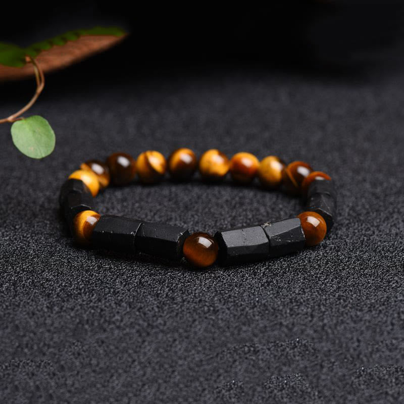 "May Confidence Guide Your Way" Black Tourmaline Bracelet Includes Gift Message Card