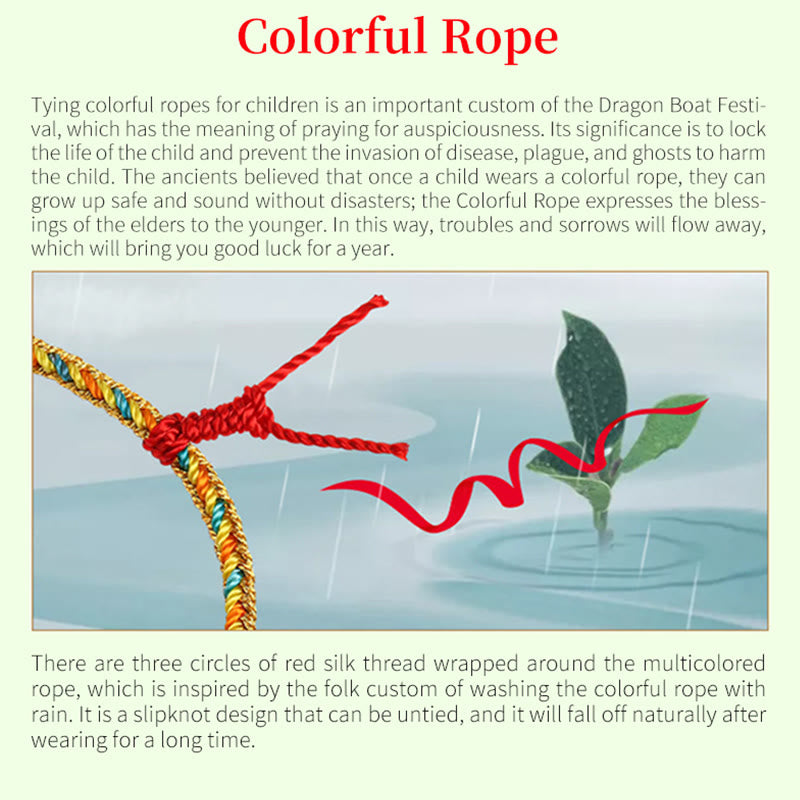 925 Sterling Silver Dragon Boat Festival Fu Character Zongzi Pattern Luck Handmade Multicolored Child Adult Bracelet