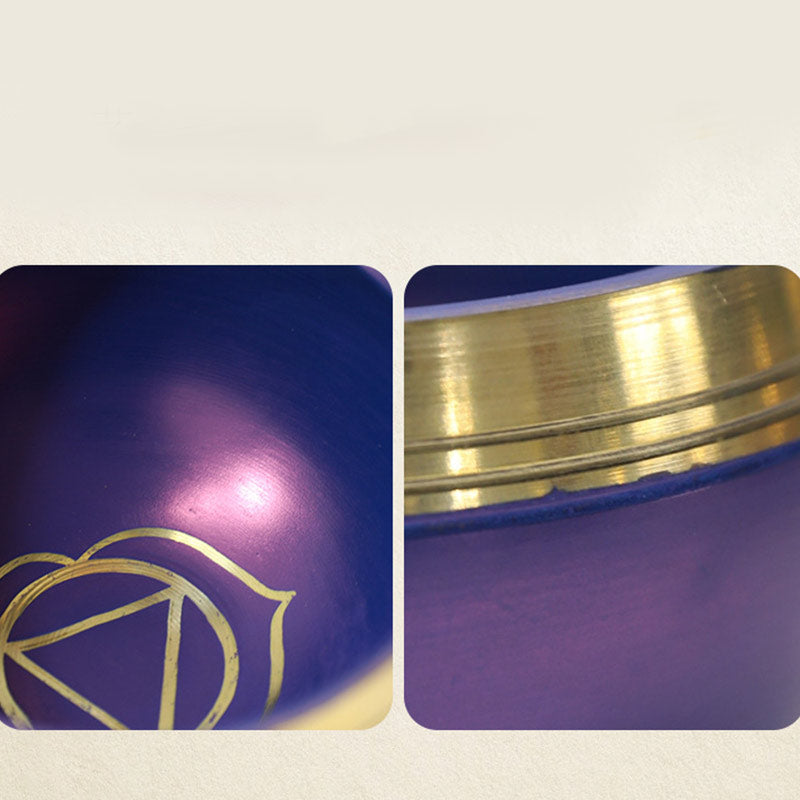 Tibetan Sound Bowl Handcrafted for Chakra Healing and Mindfulness Meditation Singing Bowl Set