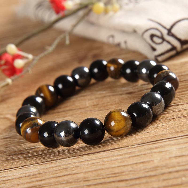 Tibetan Tiger's Eye Bracelet Necklace Set