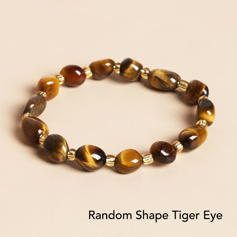 Natural Irregular Shape Raw Crystal Meditation Balance Bracelet