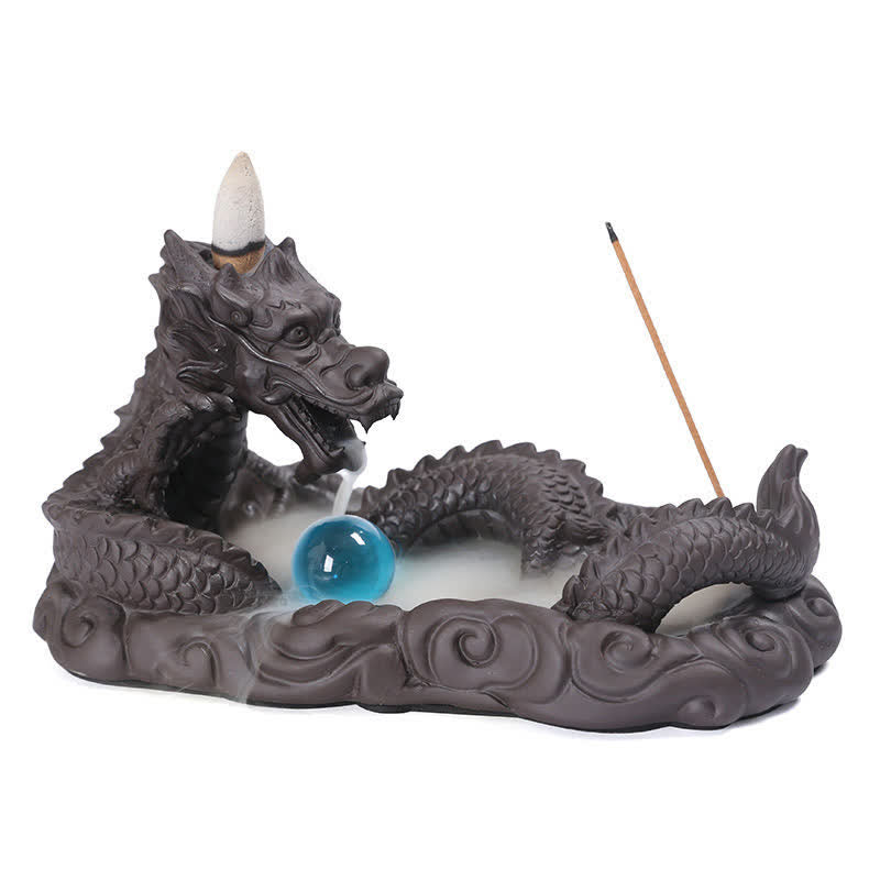 Dragon & Phoenix Motif Incense Burner for Energetic Space Balance