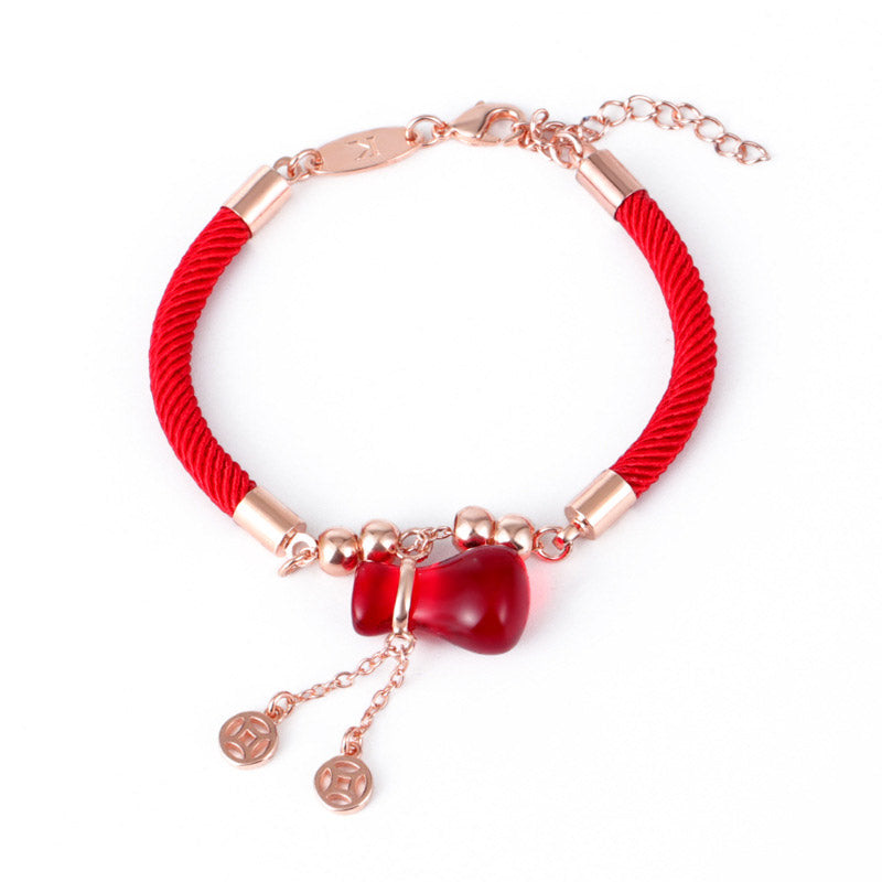 Wealth Attractor Red Agate Red Rope Bracelet