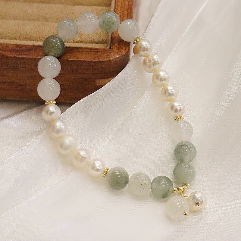 Natural Pearl Jade Healing Sincerity Bracelet