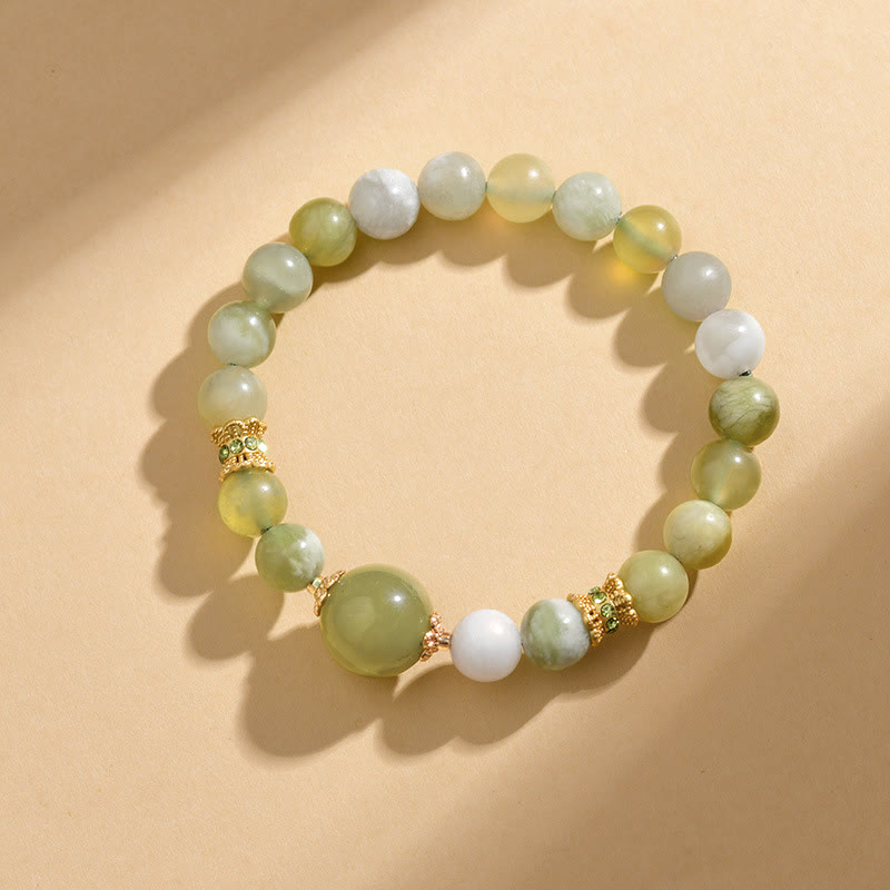Green Grape Color Jade Abundance Bracelet