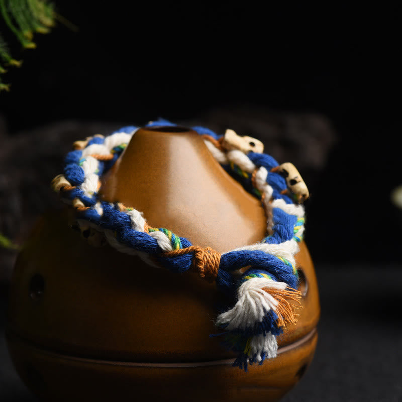 Tibetan Zakiram Goddess of Wealth Bead Engraved Handmade Luck Bracelet