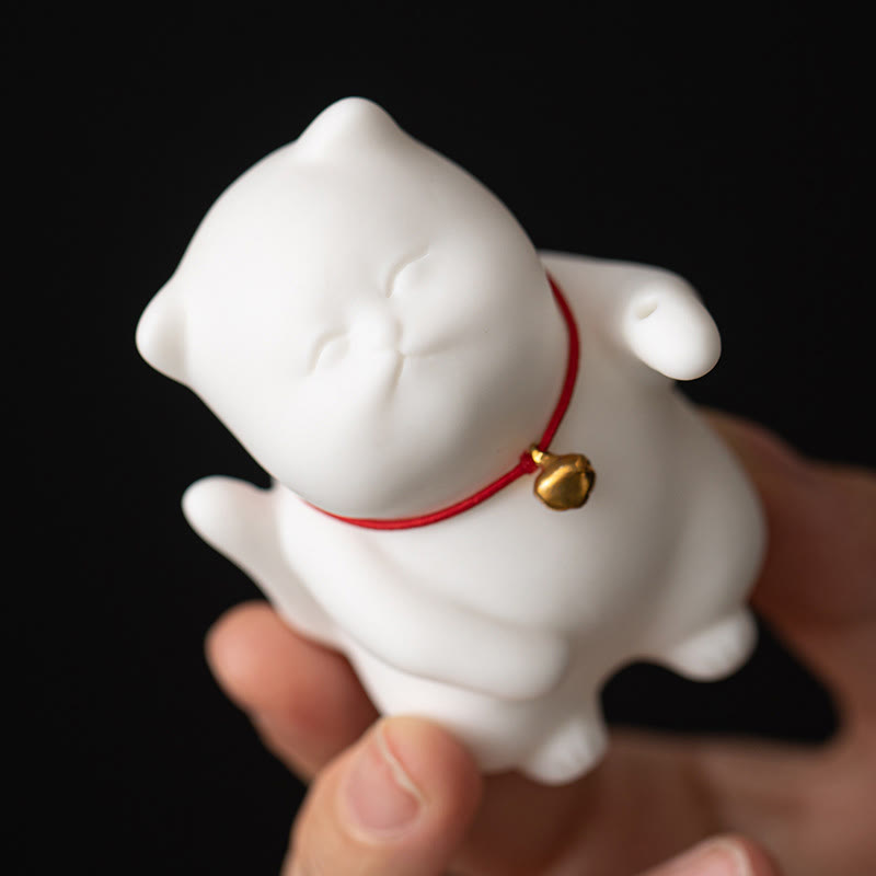 Mini Cute Cat Ceramic Healing Incense Burner Desk Decoration