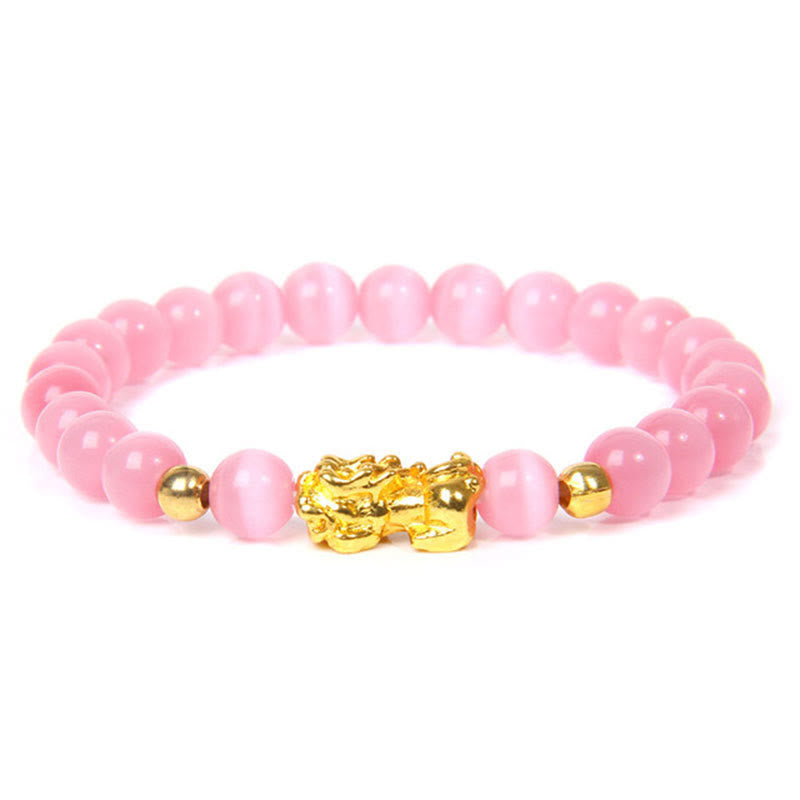 FengShui Lucky Pixiu Obsidian Wealth Bracelet