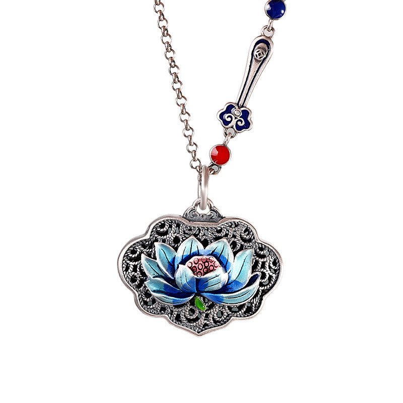Lotus Auspicious Cloud New Beginning Necklace Pendant Ring (Extra 30% Off | USE CODE: FS30)