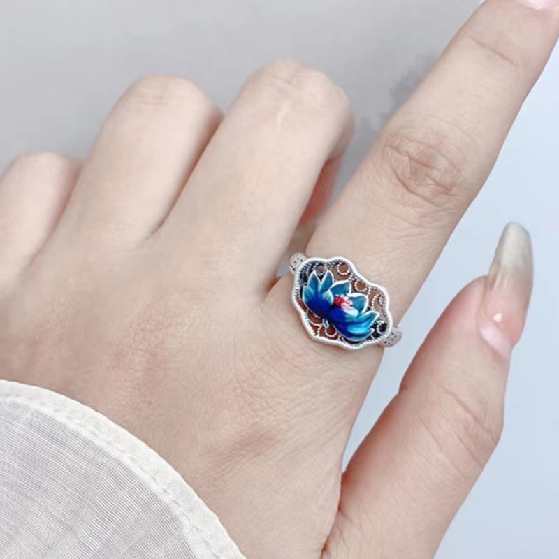 Lotus Auspicious Cloud New Beginning Necklace Pendant Ring (Extra 30% Off | USE CODE: FS30)