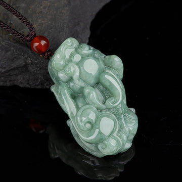 Jade PiXiu Wealth Luck String Necklace Pendant