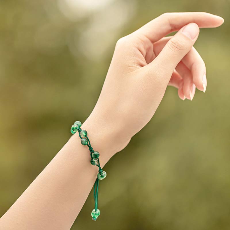 Handmade Natural Gemstone & Sandalwood Beaded String Bracelet