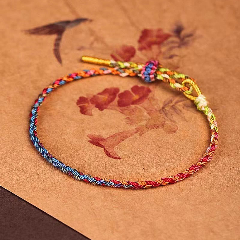 Handcrafted Multi-Color Braided Red String Bracelet for Children and Adults