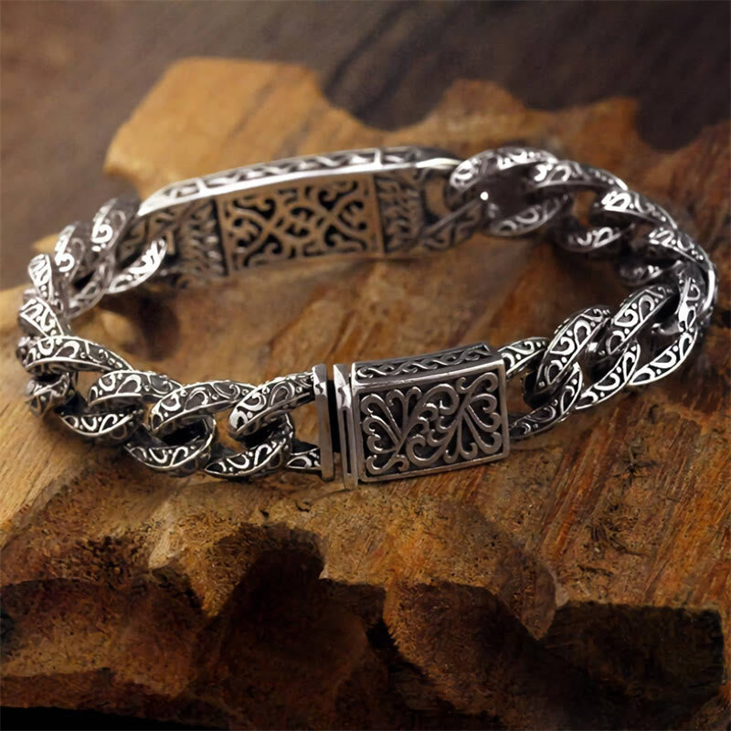 Vintage Patterns Engraved Healing Bracelet