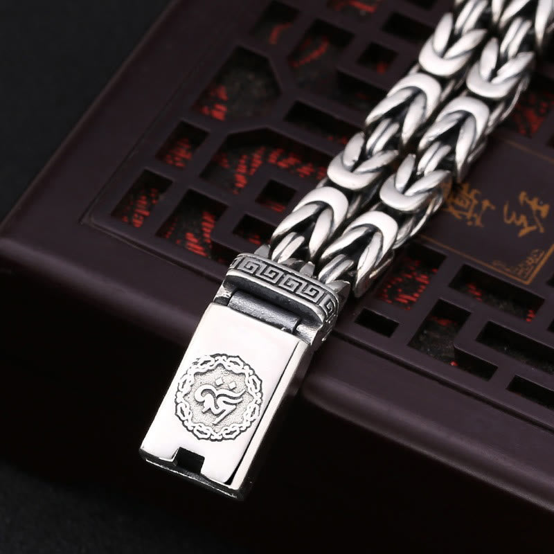 Om Mani Padme Hum Engraved Copper Mantra Bracelet for Peace and Purity