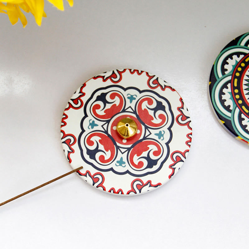 Handcrafted Colorful Pattern Ceramic Blessing Stick Incense Burner