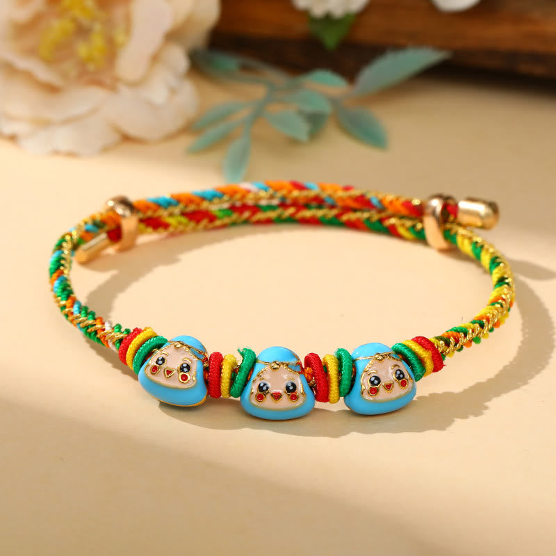 Colorful Rope Zongzi Pattern Luck Handmade Child Adult Bracelet