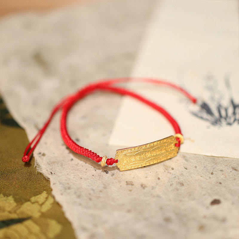 Handmade 925 Sterling Silver & Gold Plated Braided Red String Jade Sandalwood Bracelet