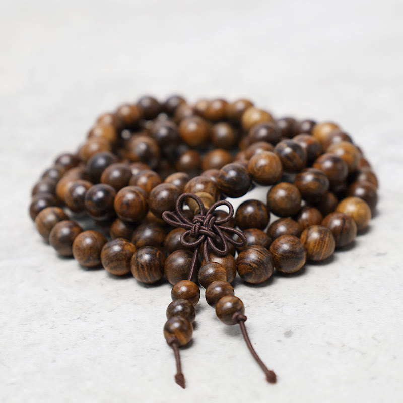 108 Mala Beads Bracelet Prayer Meditation Sandalwood Elastic