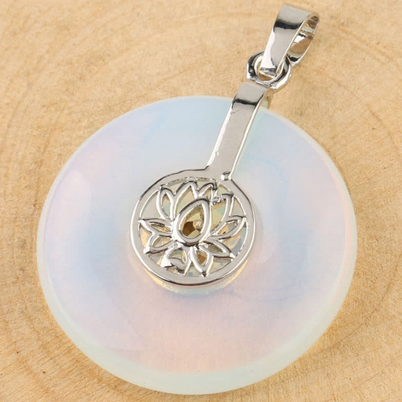 Opal Handcrafted Lotus Pendant Necklace for Mindfulness