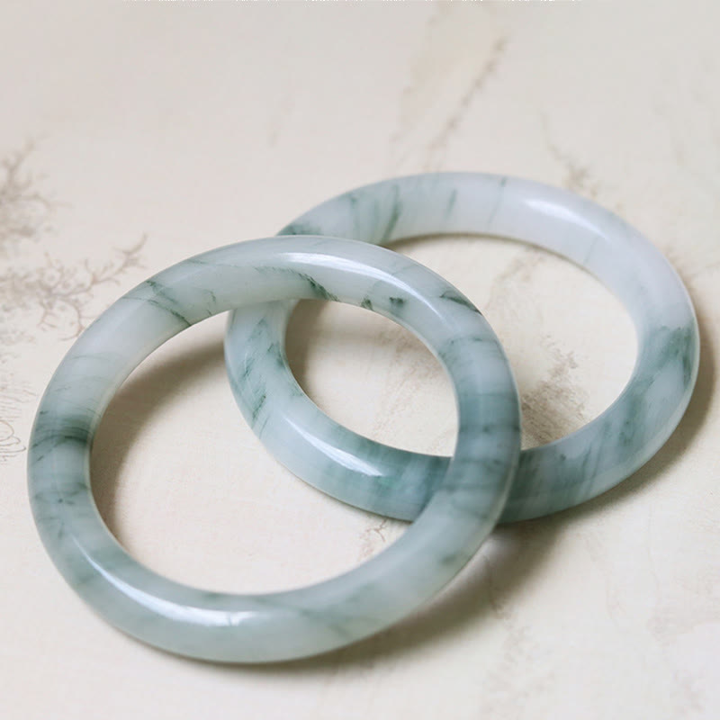 Natural Jade Luck Prosperity Bangle Bracelet