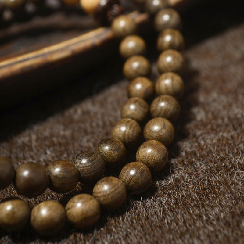 Tibetan Aromatic Sandalwood Multi-Wrap 108 Beads Meditation Mala Bracelet