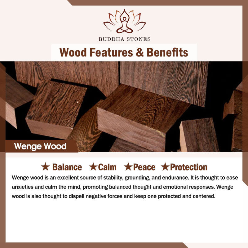 Wenge Wood Turquoise Stone Protection Calm Necklace Pendant