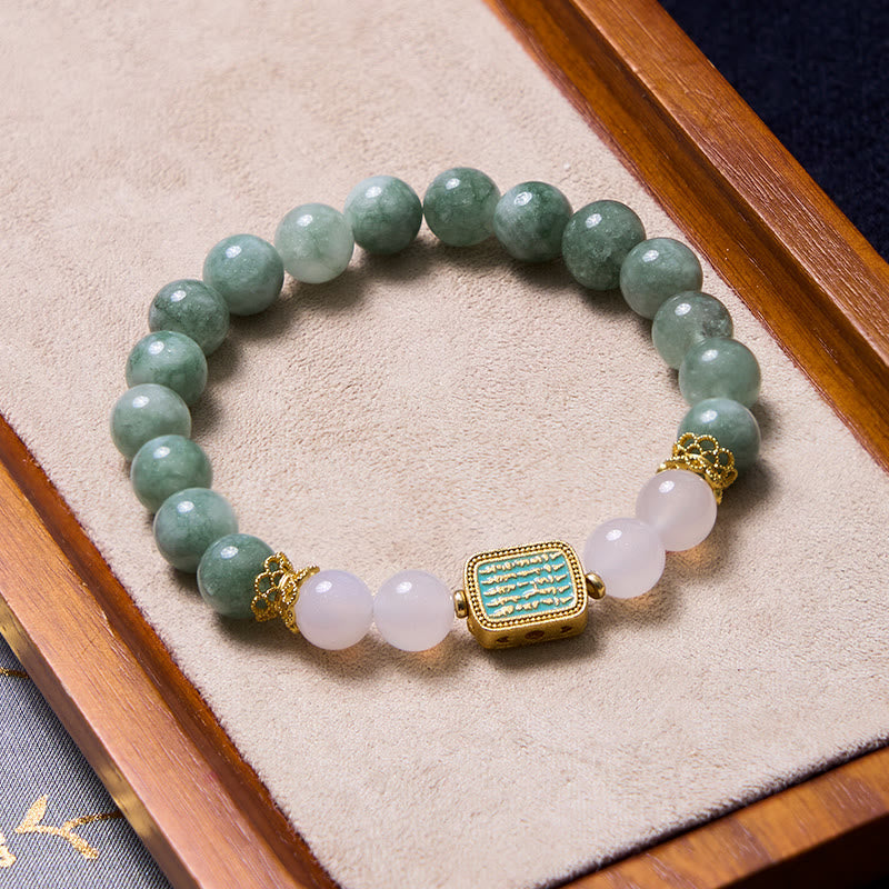 Promote New Beginnings Mint Green Jade Bracelet Bangle Bundle
