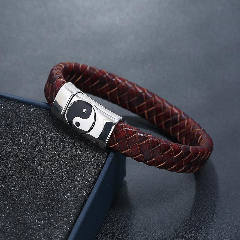 Minimalist Yin Yang Titanium Steel Unisex Balance Bracelet