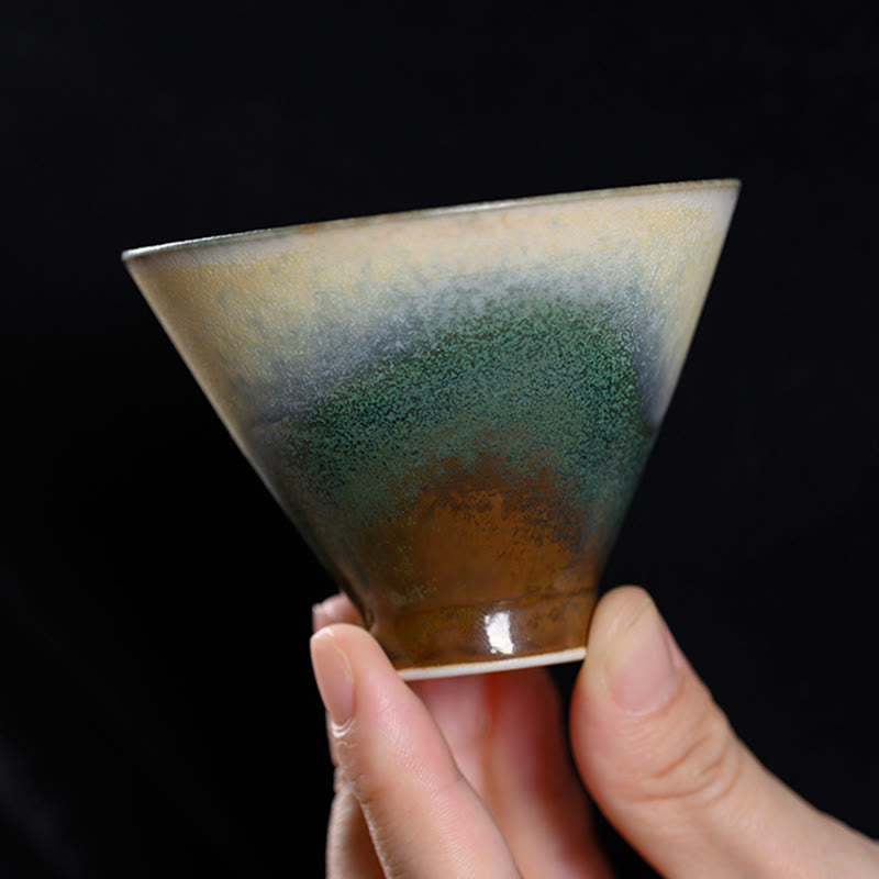 Vintage Furnace Transmutation Kiln Porcelain Teacup Kung Fu Tea Cup